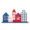 Glitzhome® 16" Wooden Patriotic America House Table Décor
